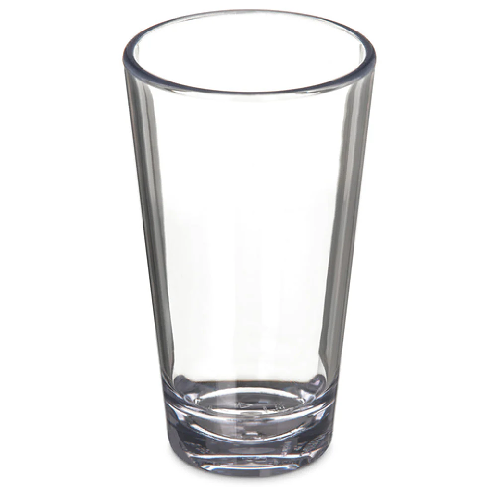 Carlisle 561607 16 Oz Chip Resistant Mixing Glass SAN Clear BPA Free