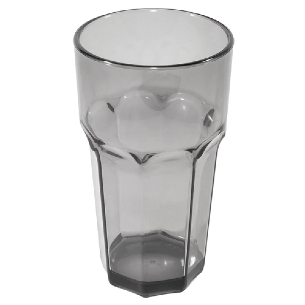 Carlisle 582018 20 Oz Faceted Tumbler Plastic Stain Chip Break Resistant Black Smooth