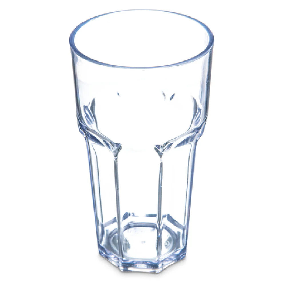 Carlisle 582207 22 Oz Tumbler Faceted Shape Plastic Clear Dishwasher Safe