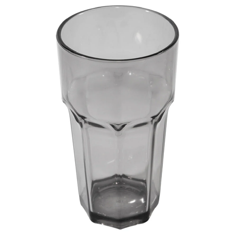 Carlisle 582218 22 Oz Tumbler Plastic Faceted Black Smooth Dishwasher Safe