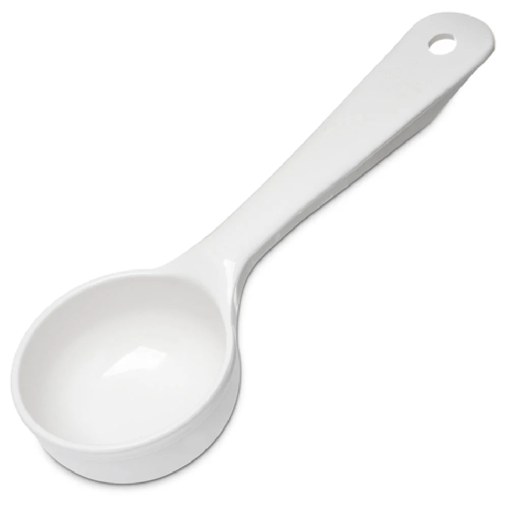 Carlisle 492602 3 Oz Solid Portion Spoon Acetal Short Handle White