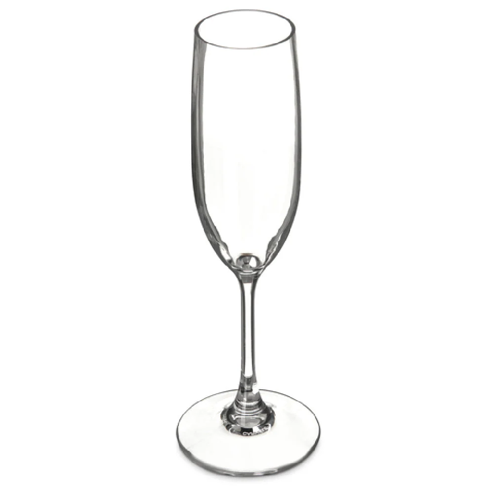 Carlisle 564407 6 Oz. Clear Shatterproof Champagne Flute Dishwasher Safe