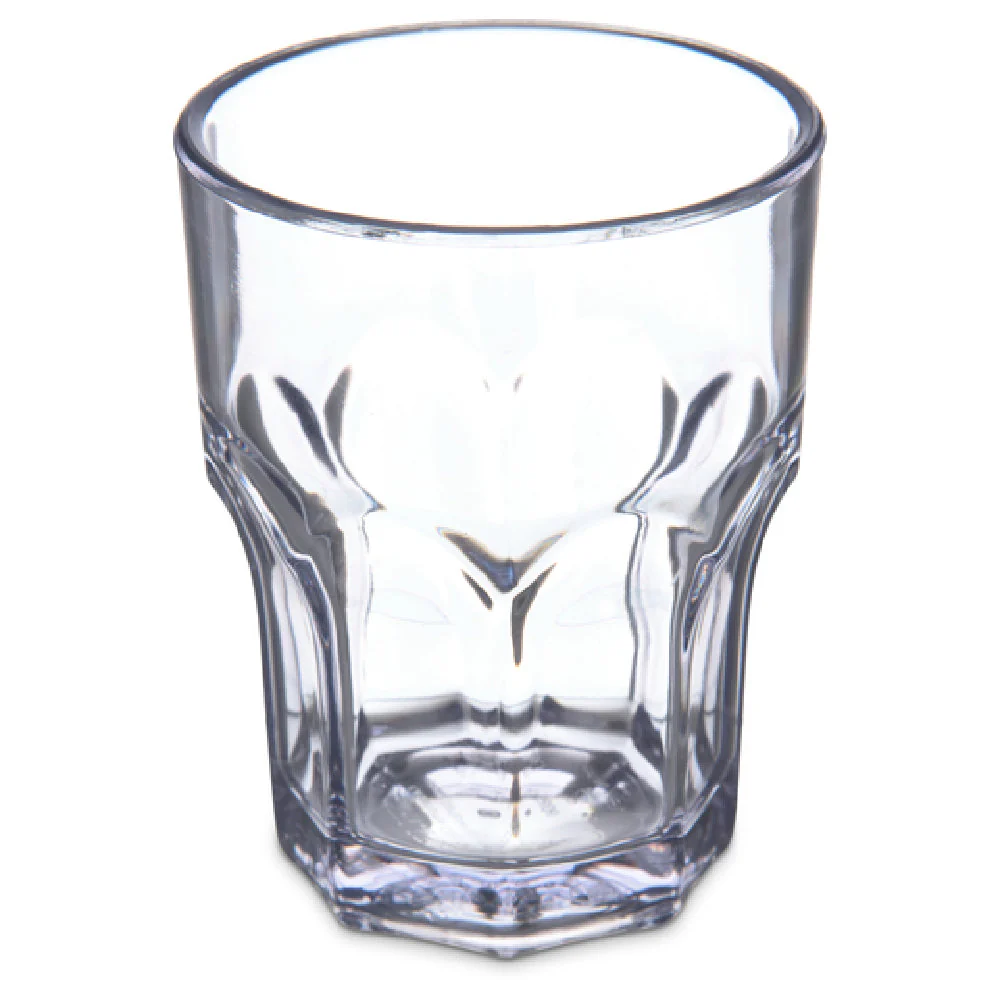 Carlisle 580607 6 Oz Clear Plastic Tumbler Dishwasher Safe With Faceted Shape