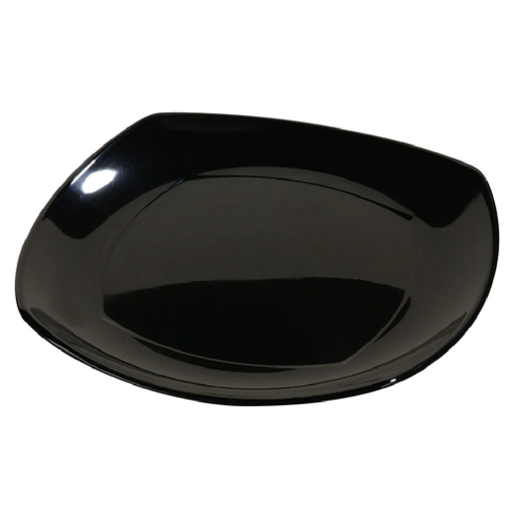 Carlisle 4330803 7-3/4 Inch Square Plate Upturn Corners Rolled Edge Black Melamine