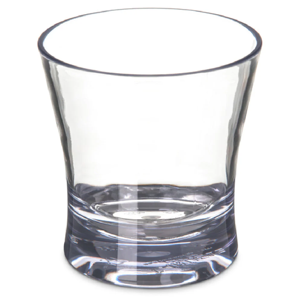 Carlisle 560907 9 Oz Chip Shatter Break Resistant Rocks Glass SAN Clear