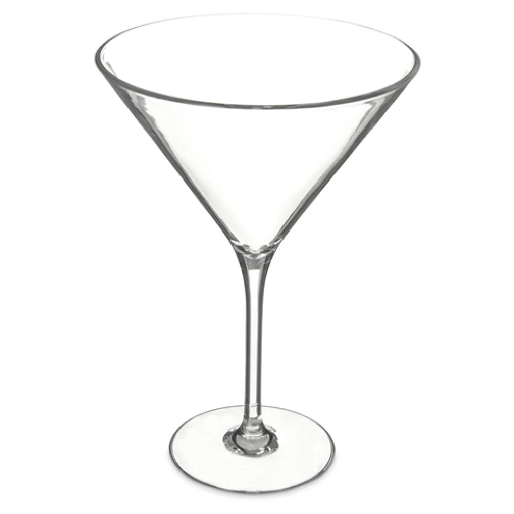 Carlisle 564607 9 Oz Dishwasher Safe Martini Glass Clear Polycarbonate