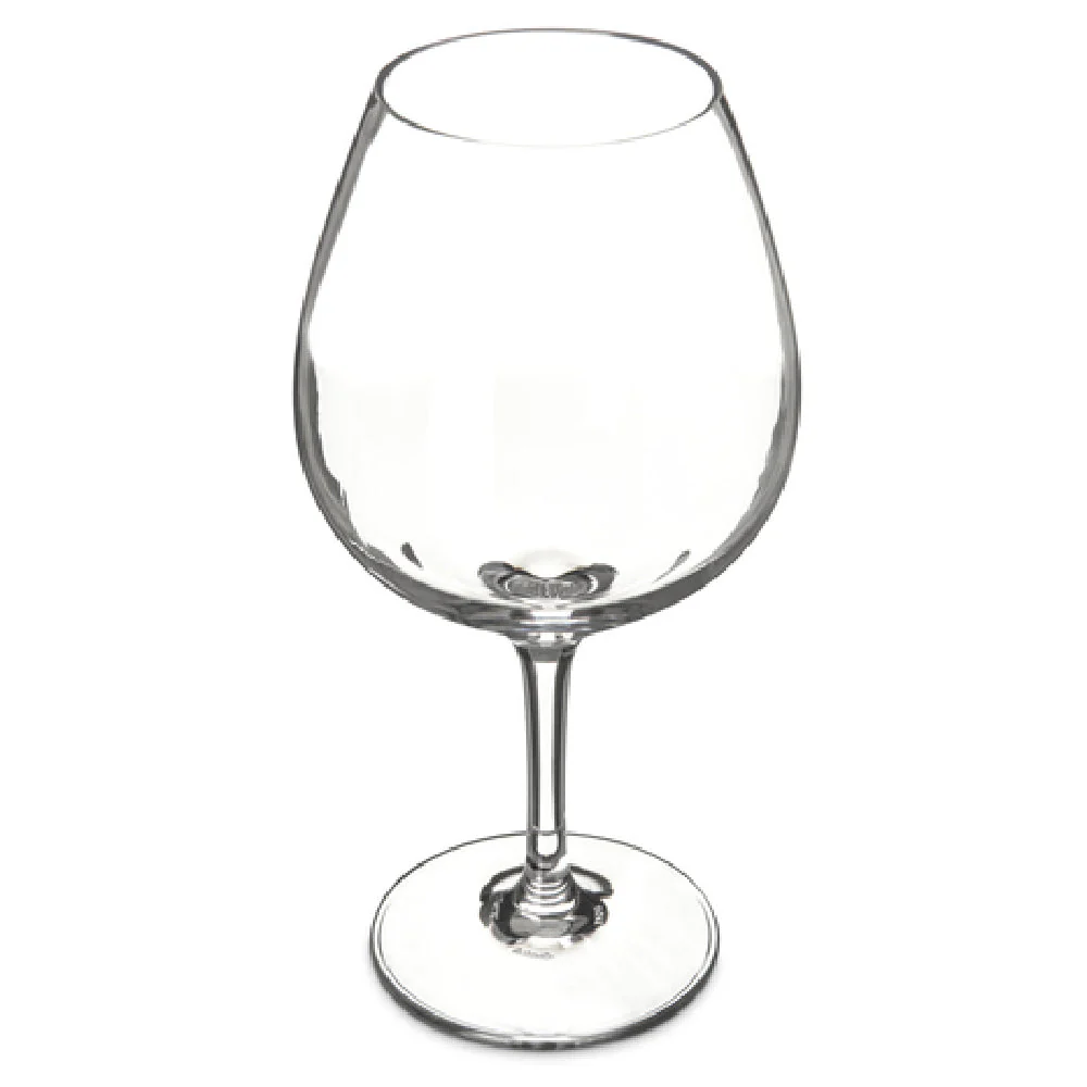 Carlisle 564107 22 Oz Dishwasher Safe Balloon Wine Glass Clear Polycarbonate