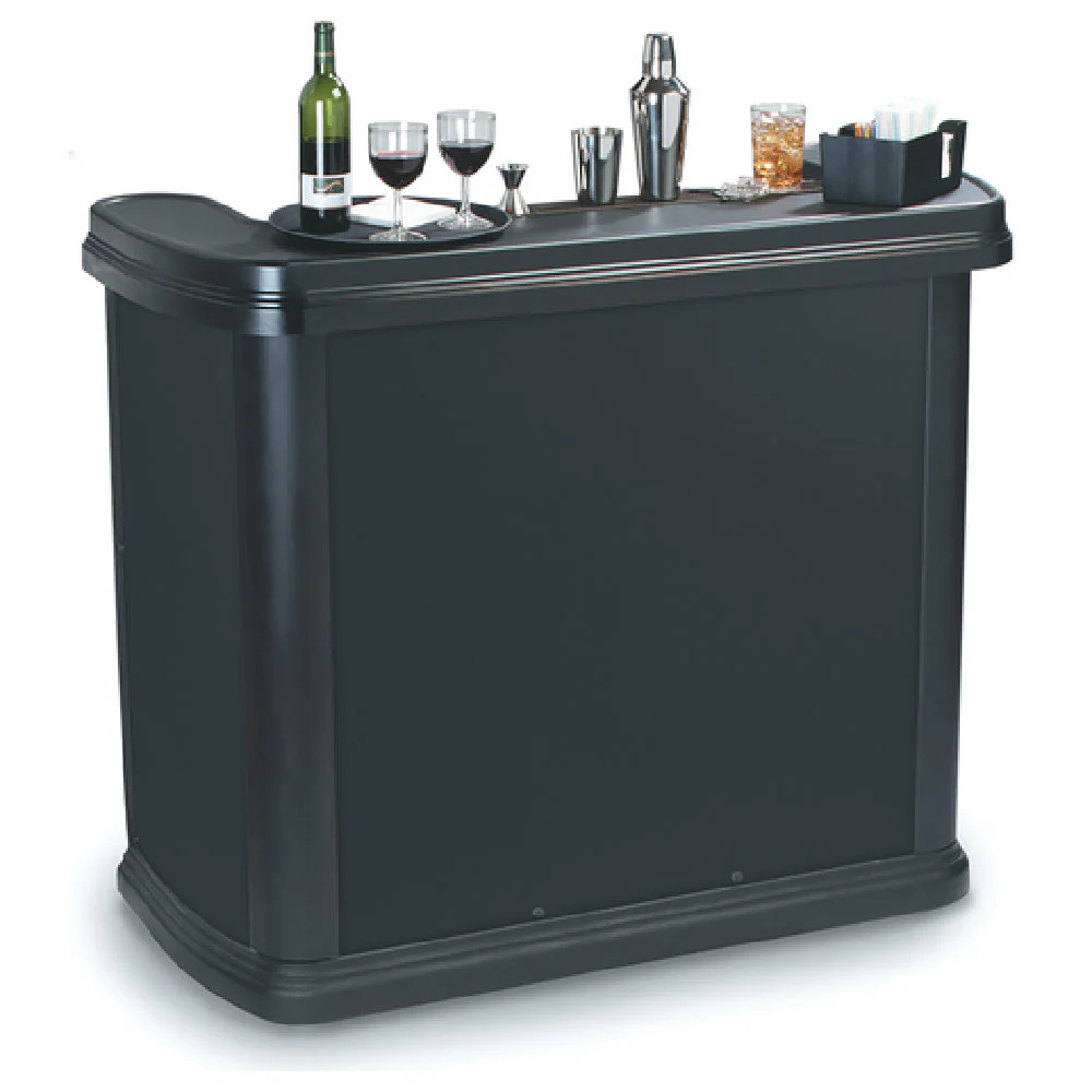 Carlisle 755003 56 Inch Portable Bar with 15 Gallon Ice Bin Black Polyethylene
