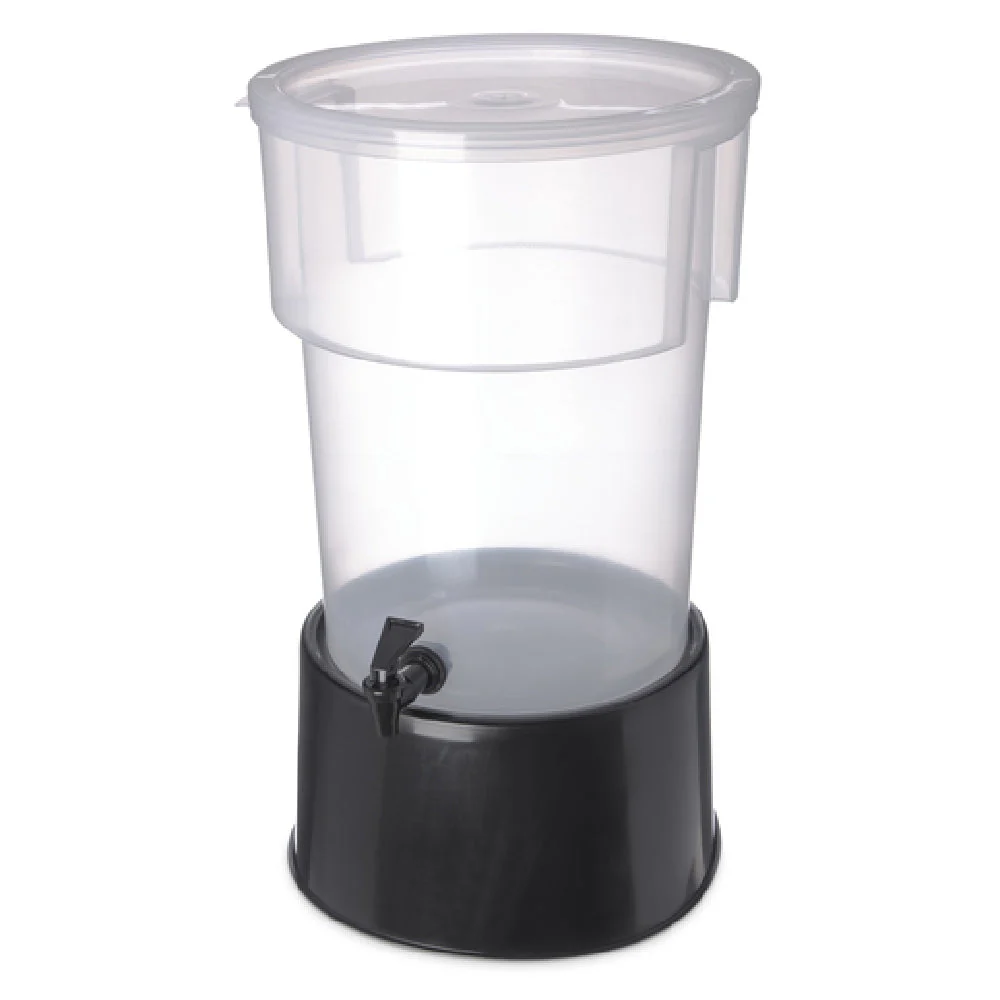 Carlisle 222903 12-3/8 Inch Beverage Dispenser 5 Gallon Round Black Polypropylene