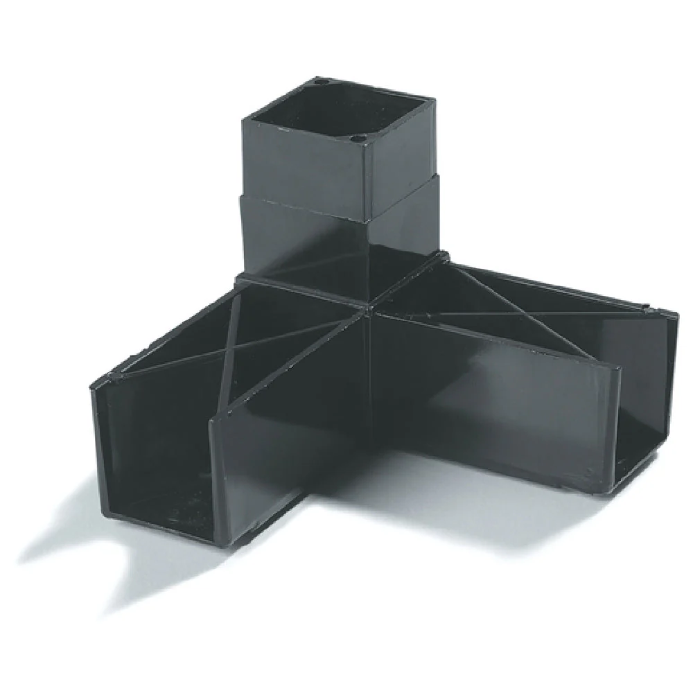 Carlisle 900303 1-1/4 Inch Square Sneeze Guard Assembly Block Polycarbonate Black