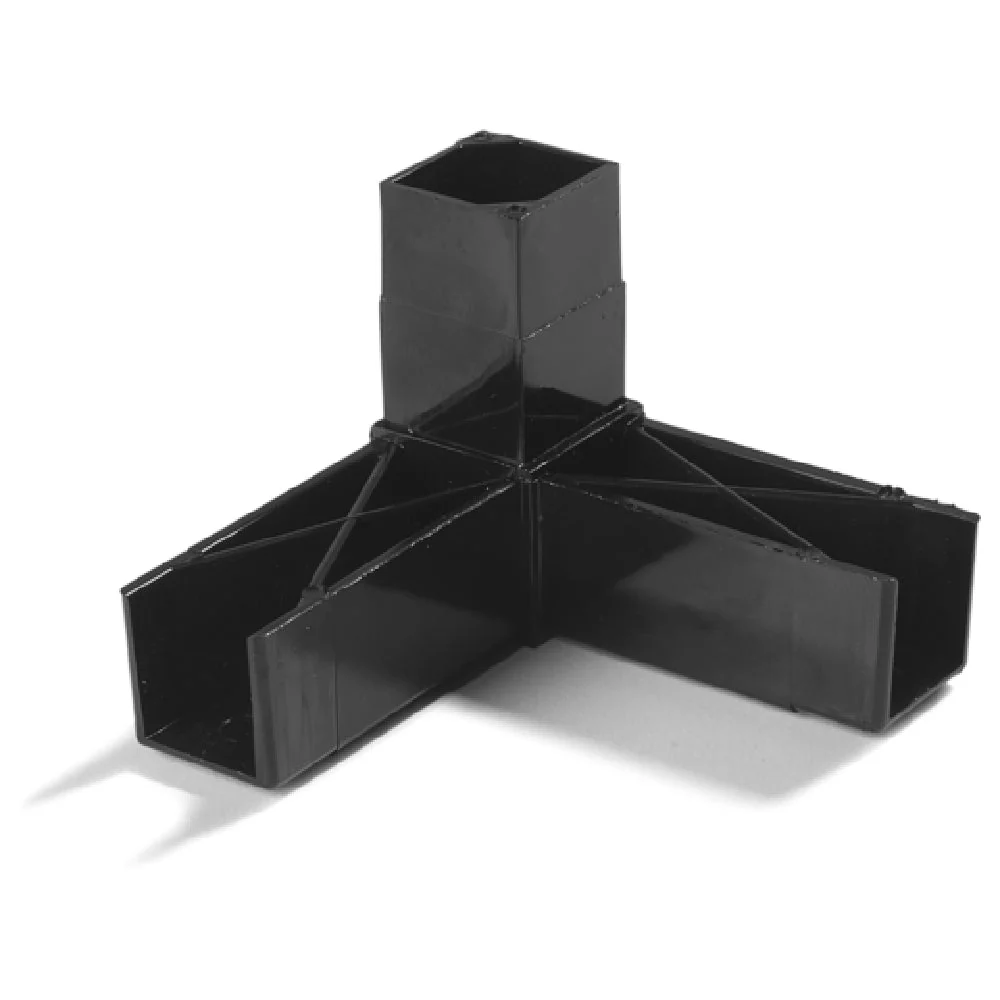 Carlisle 900203 1 Inch Square Sneeze Guard Assembly Block 90 Degree Polycarbonate Black