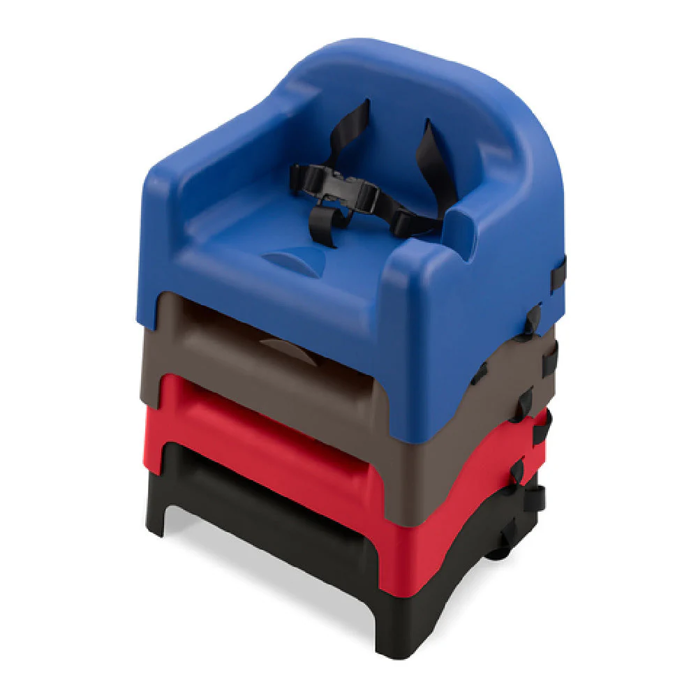 Carlisle 911403 50 lb Capacity Stackable Booster Seat Black Polypropylene with Cup Holder