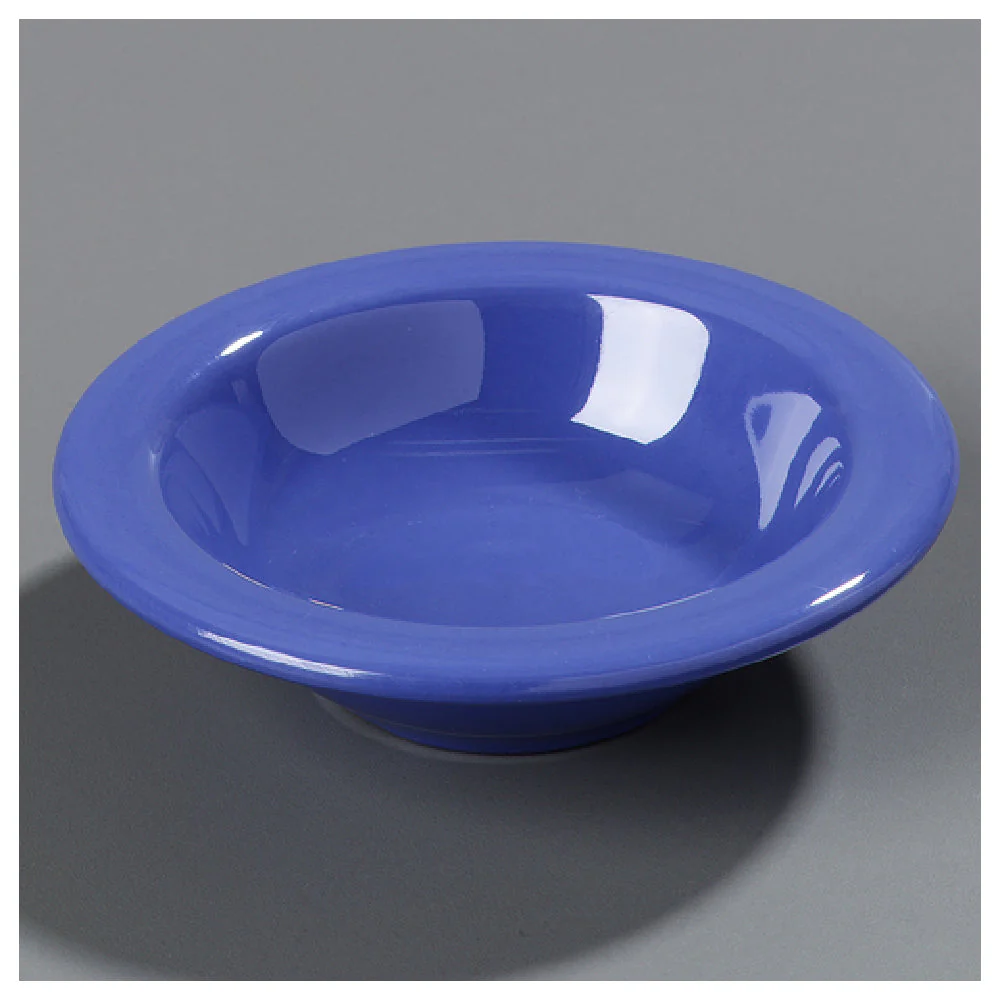 Carlisle 3304214 4-3/4 Inch Diameter Rimmed Fruit Bowl Break Resistant Melamine Ocean Blue