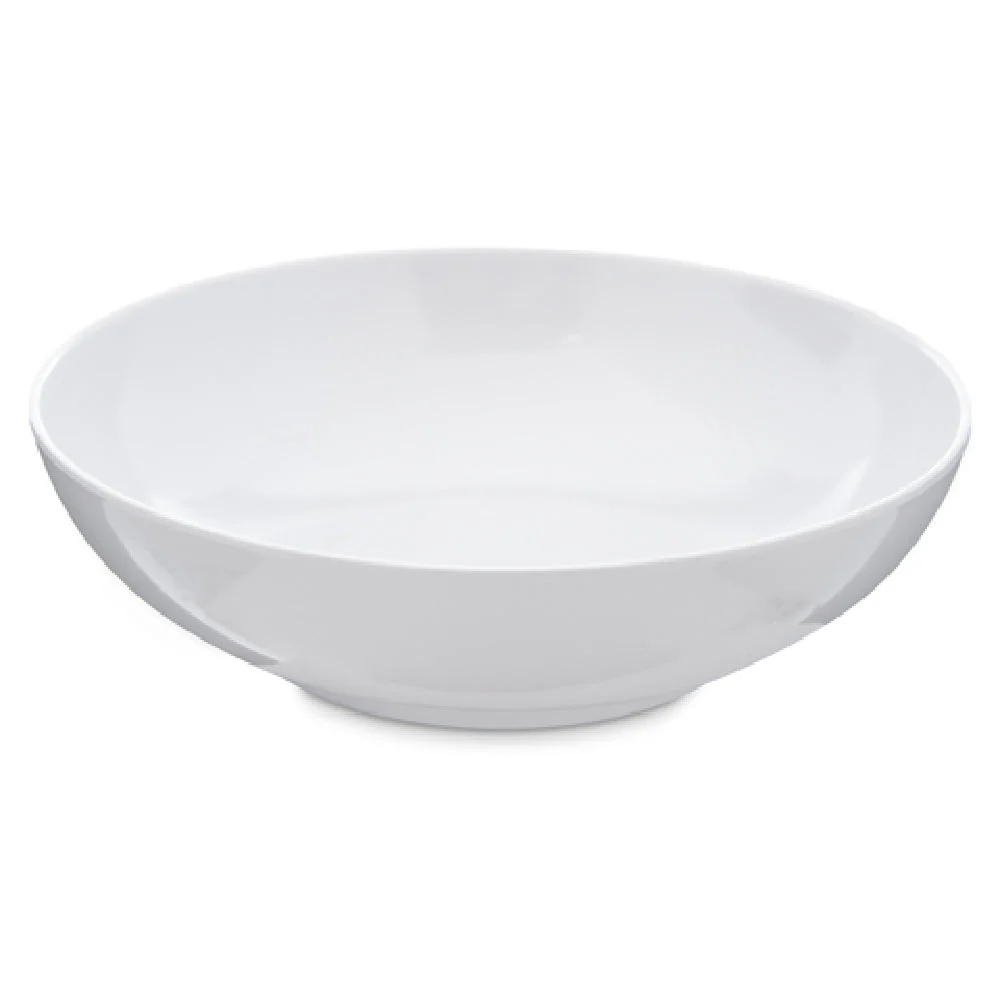 Carlisle 4381402 6-1/2 Inch White Melamine Soup Salad Bowl with Reinforced Rim