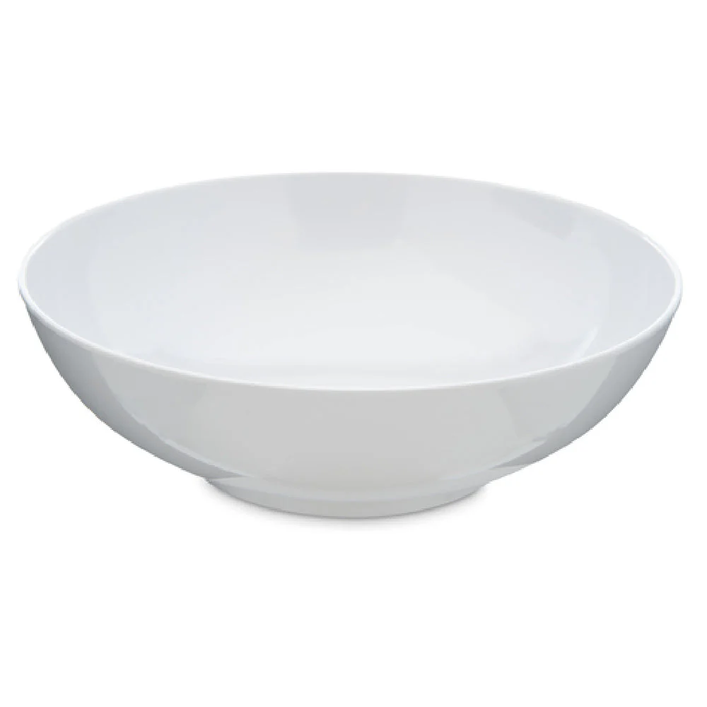 Carlisle 4381302 8 Inch White Melamine Salad Serving Bowl 36 Oz Durable