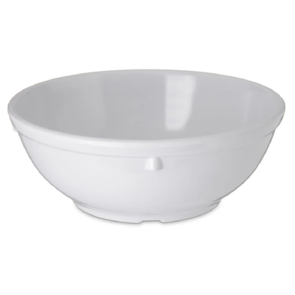 Carlisle 4352002 16 Oz Nappie Bowl White Melamine with Reinforced Rim