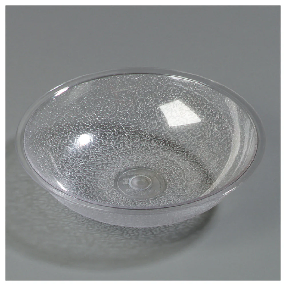 Carlisle 720607 12 Oz Clear Salad Bowl Round Pebbled Polycarbonate