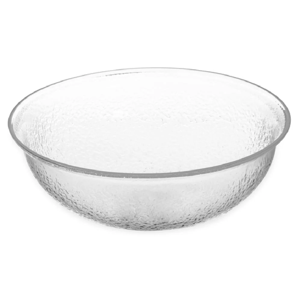 Carlisle SB7207 4 Qt Salad Bowl Acrylic Clear Pebbled Exterior