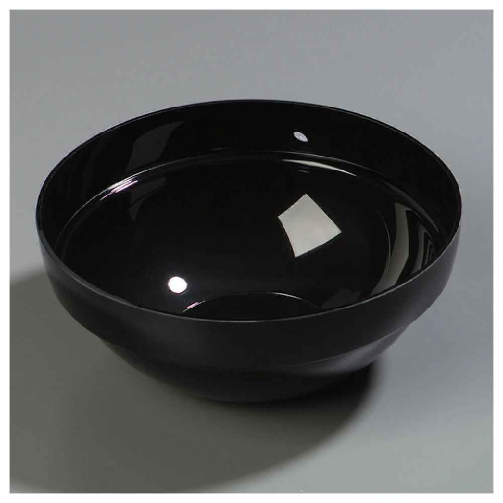 Carlisle 810003 3 Qt Black Bowl Acrylic Round Stackable Dishwasher Safe