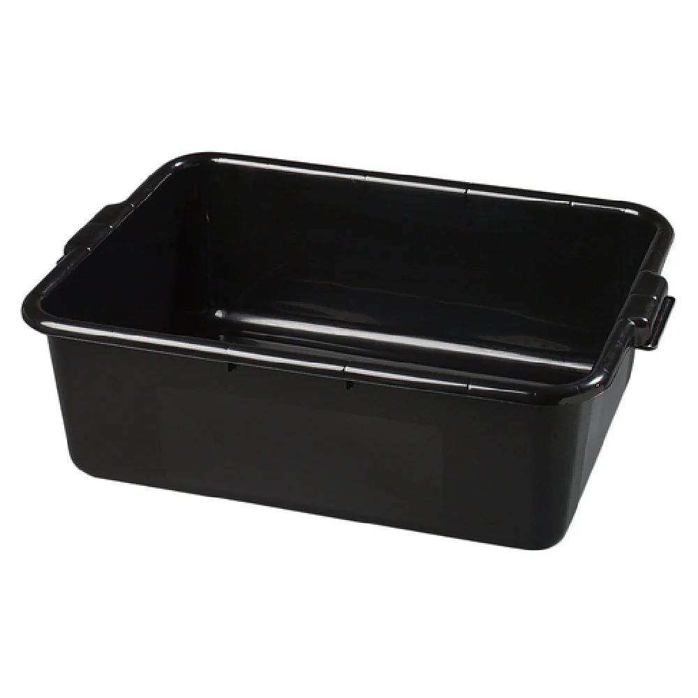 Carlisle 44011SKD03 20 Inch Comfort Curve Bus Box to Store Supplies Black Polyethylene