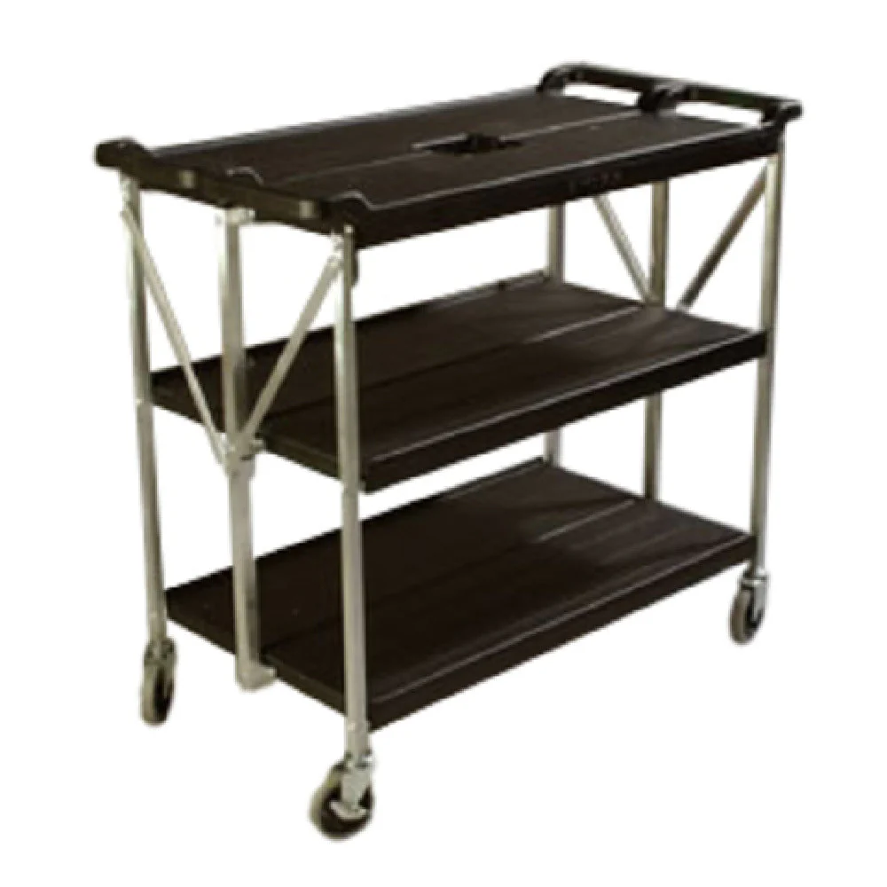 Carlisle SBC203103 40 Inch Utility Cart Open Design Polyethylene Black