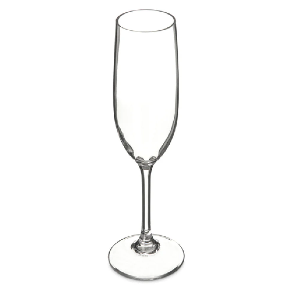 Carlisle 564007 8 Oz Dishwasher Safe Champagne Flute Clear Polycarbonate