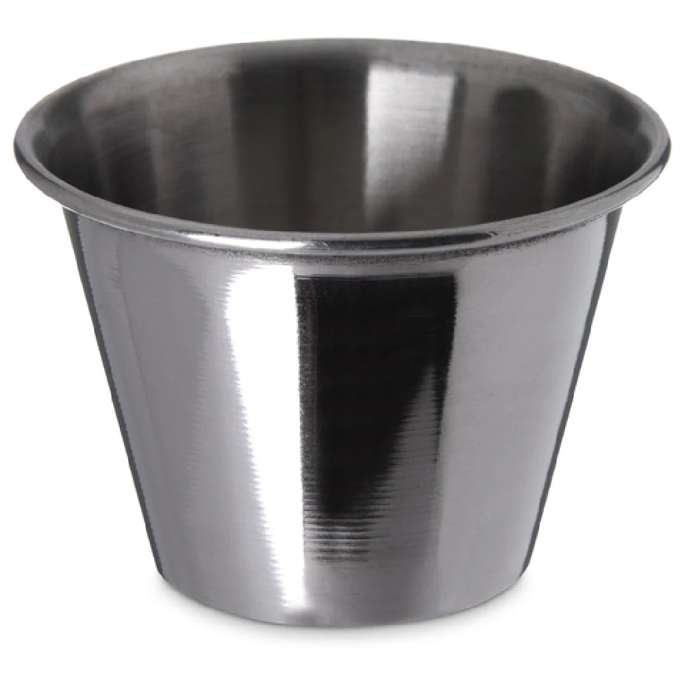 Carlisle 602500 2-1/2 Oz Sauce Cup Stainless Steel Rolled Edge Dishwasher Safe