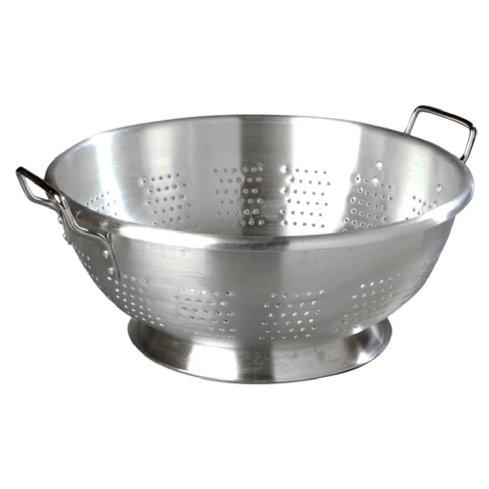 Carlisle 60279 11 Qt Aluminum Colander 15 Inch Satin Finish with Riveted Handles