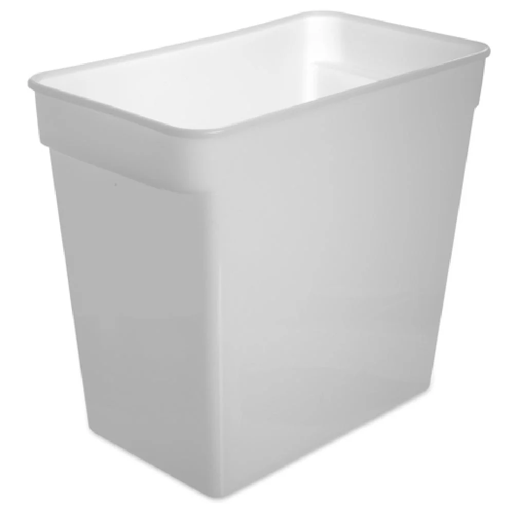 Carlisle 162902 14 Inch Rectangular Food Storage Container with Capacity Indicators Polypropylene White