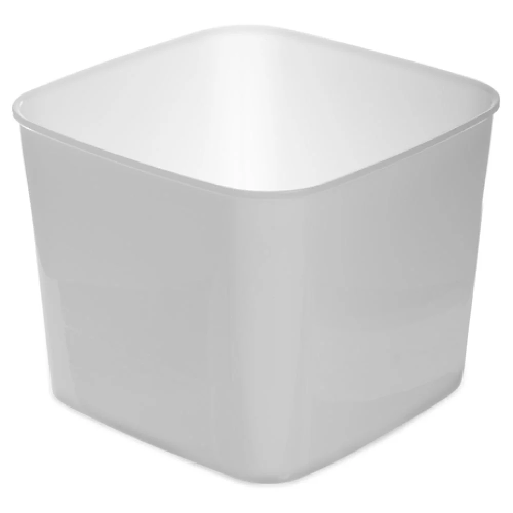 Carlisle 155602 6 Quart Economical Food Storage Container Molded-in Indicators Polyethylene White