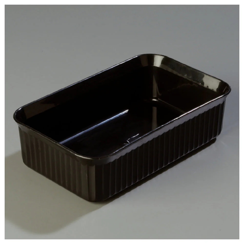 Carlisle 811003 10 Inch Width Rectangular Salad Crock Plastic Black with Impact Resistant