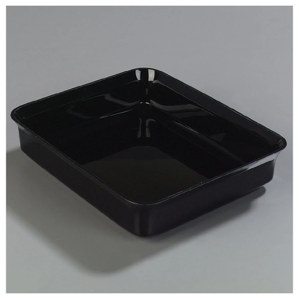 Carlisle 882103 12 Inch Width Deli Crock with glossy black finish Acrylic