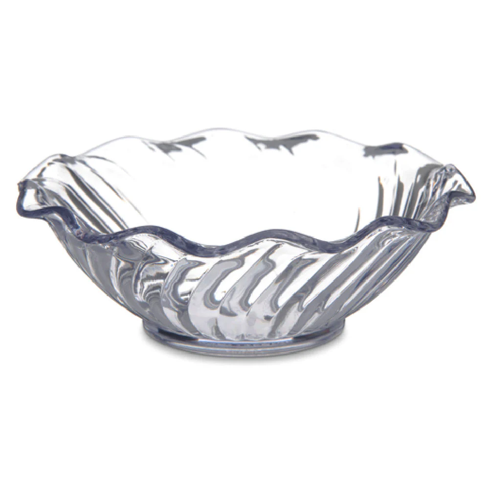 Carlisle 453107 5 Oz Tulip Berry Dish with Scalloped Edge SAN Clear