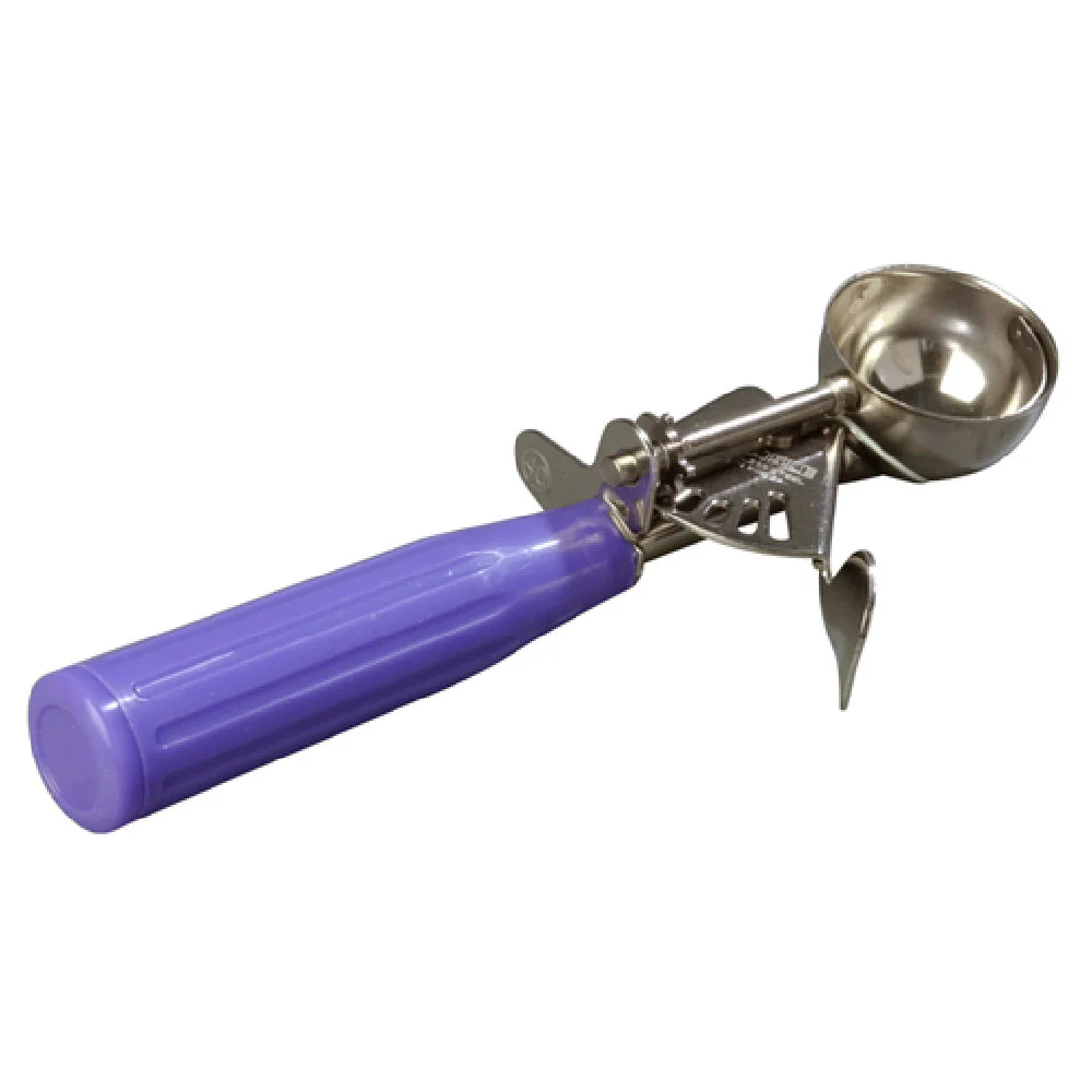 Carlisle 60300-40 7/8 Oz Disher Round Bowl Stainless Steel Ribbed Handle Purple