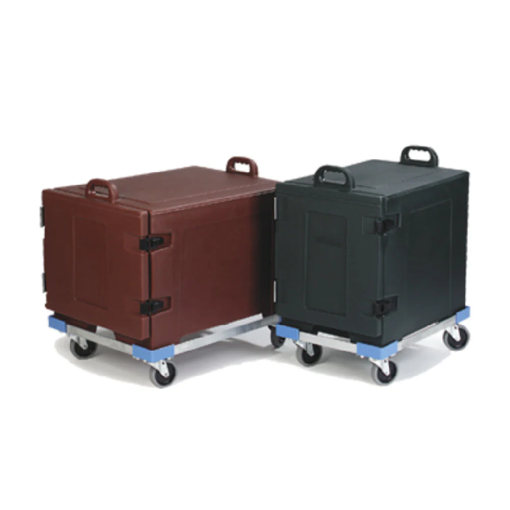 Carlisle DL182623 28 Inch Aluminum Food Carrier Dolly with Bumpers and Casters