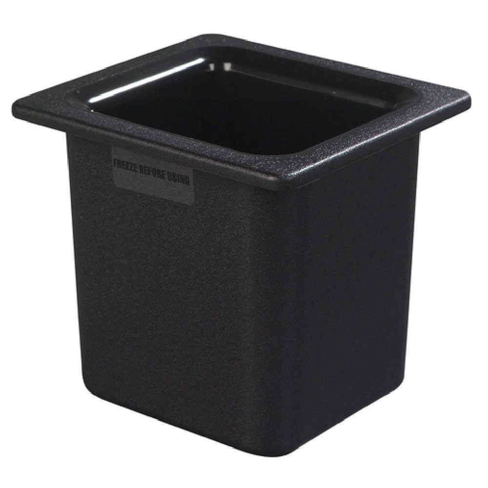 Carlisle CM110503 1/6 Size Refrigerant Gel Insulated Food Pan Black ABS Plastic