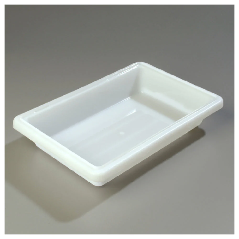 Carlisle 1063002 2 Gallon Food Storage Box 18 Inch Length Polyethylene White with Reinforced Corners