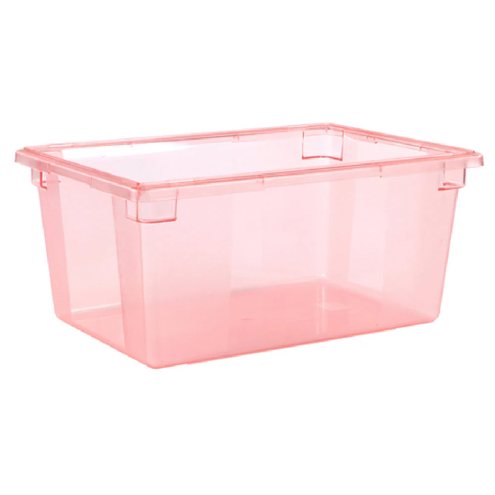 Carlisle 10623C05 26 Inch Reinforced Food Storage Box Red Polycarbonate with Non-Slip Finish