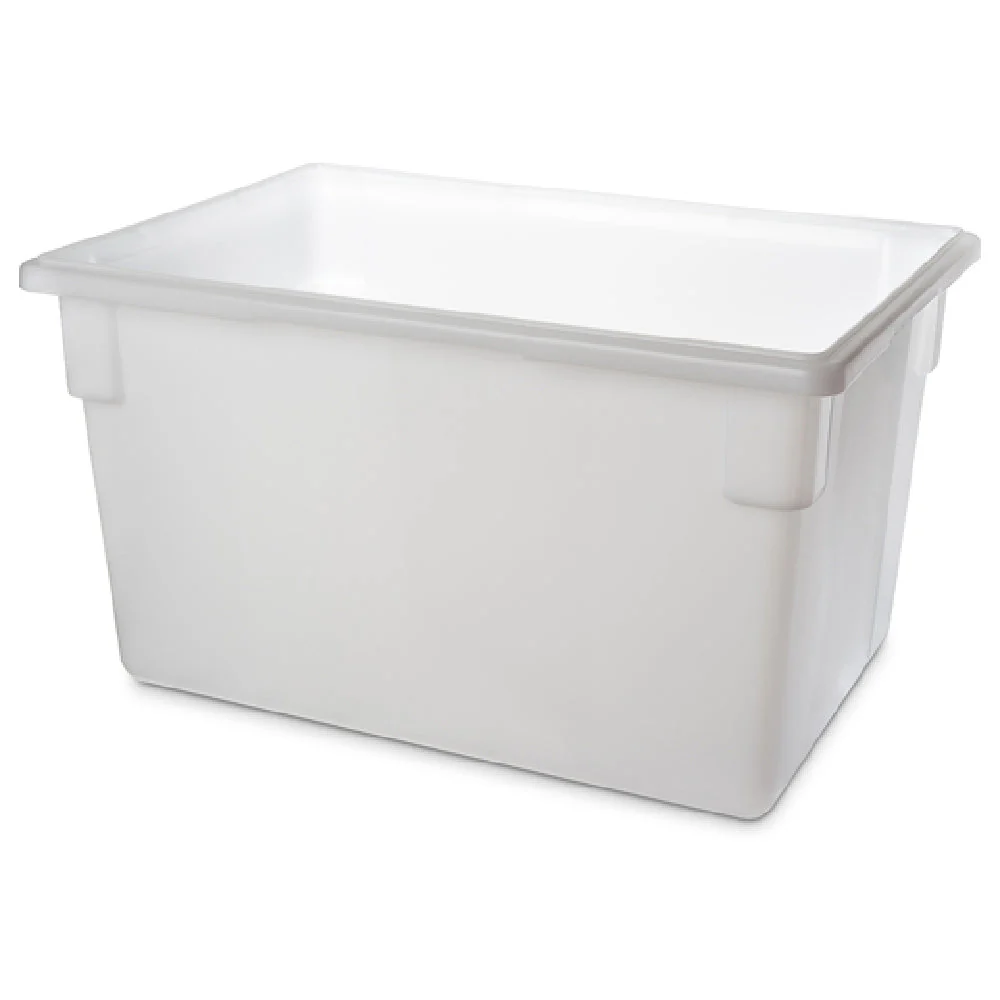 Carlisle 1064402 26 Inch White Polyethylene Food Storage Box with Reinforced Corners