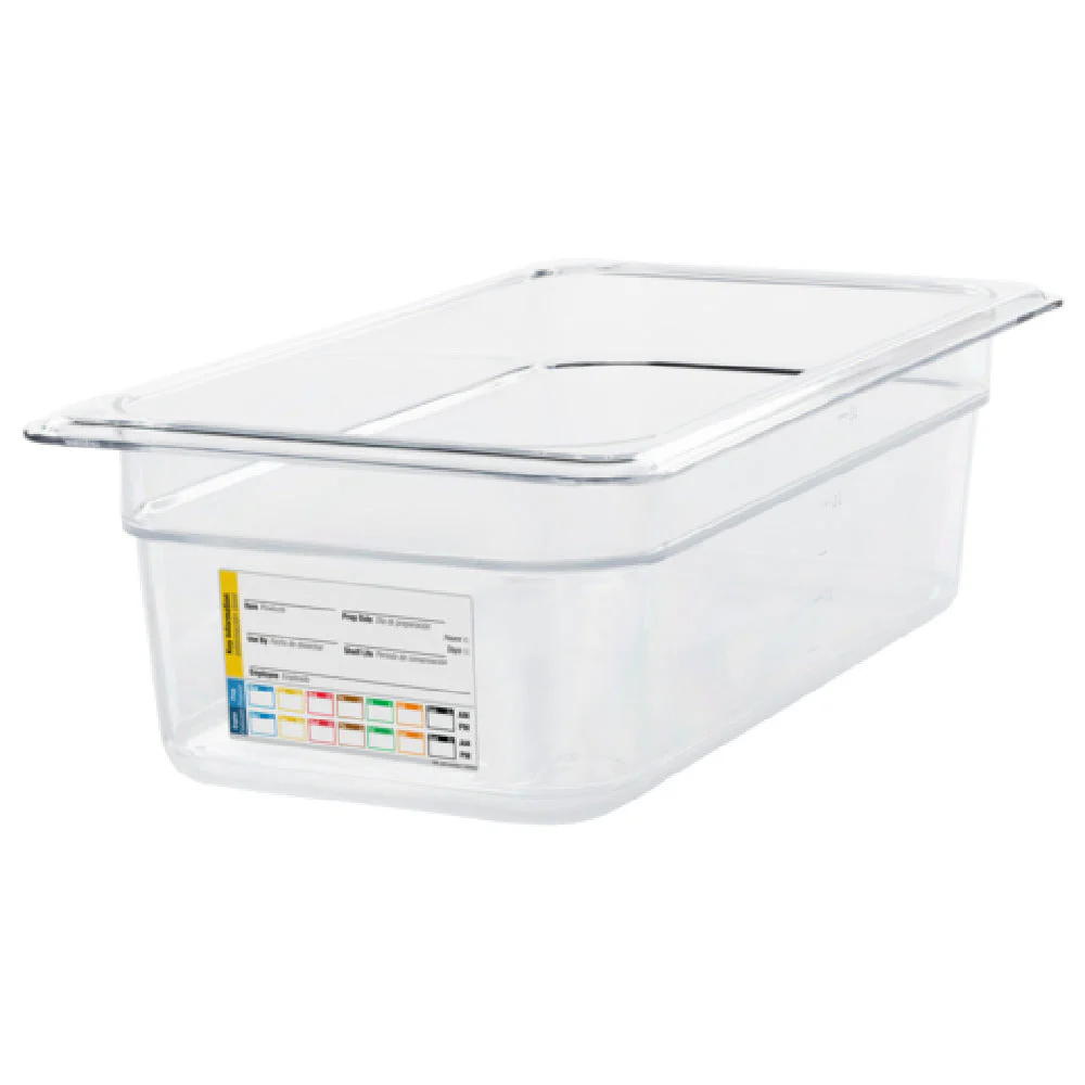 Carlisle 30661IMLUC07 1/3 Size Clear Polycarbonate Food Pan with Integrated Label