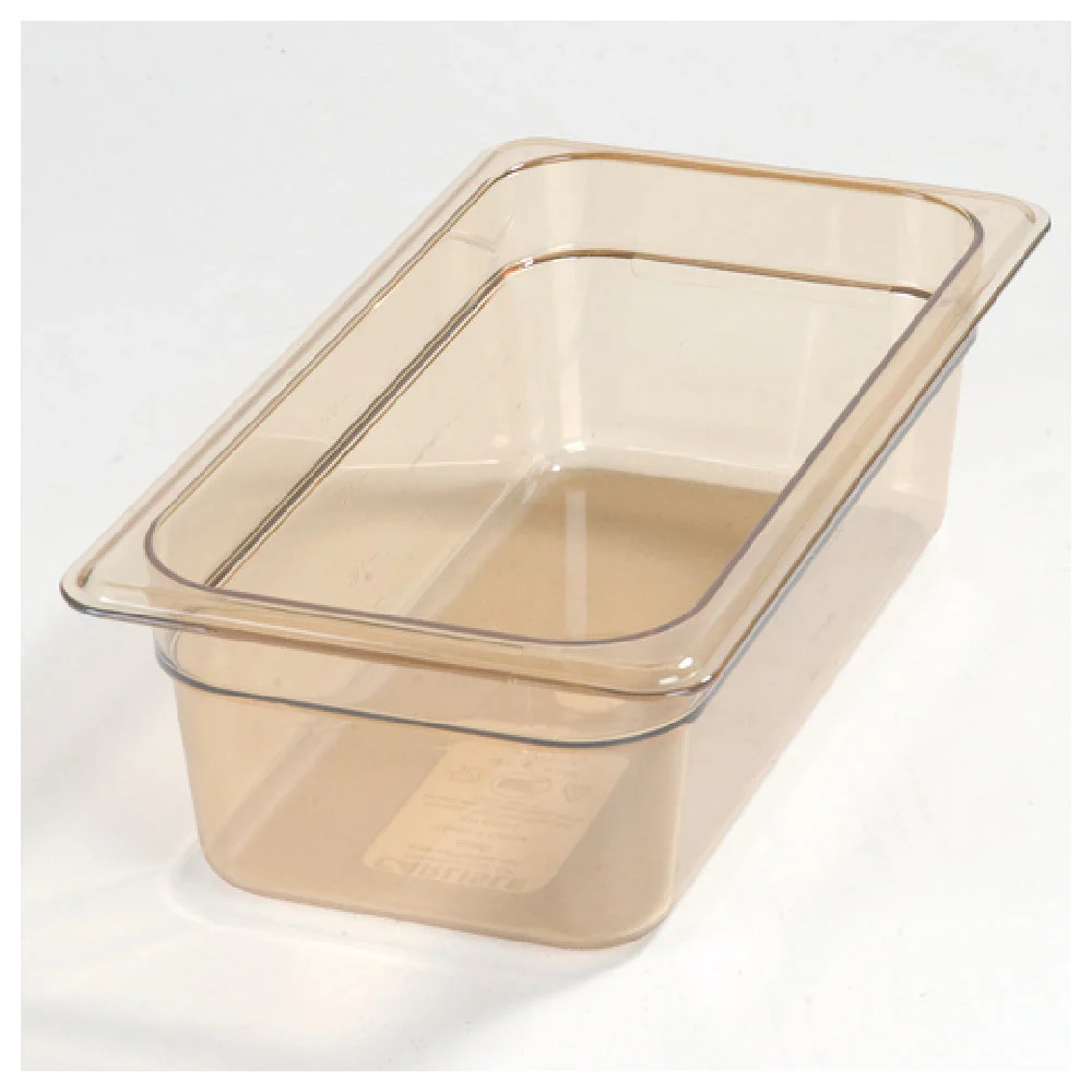 Carlisle 3086113 12.75 Inch High Heat Hot Food Pan 3.8 Quart Amber Polyethersulfone