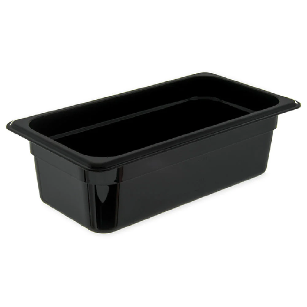 Carlisle 3086103 12.75 Inch Hi-Temp Food Pan Black Polyether Sulfone with Easy-Lift Notch