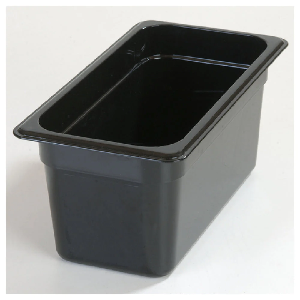 Carlisle 3066203 12.75 Inch Polycarbonate Food Pan 5.7 Quart Capacity Black