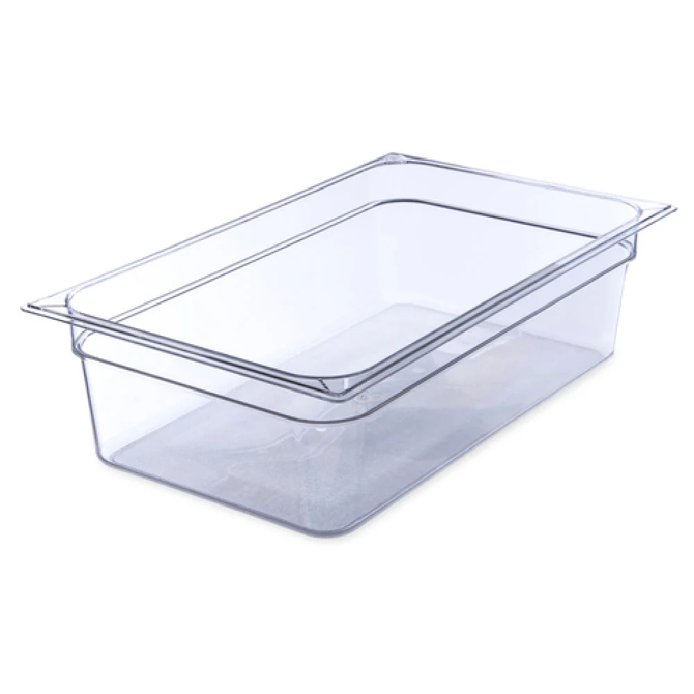 Carlisle 10202B07 21 Quart Full Size Food Pan Clear Polycarbonate with Capacity Indicators