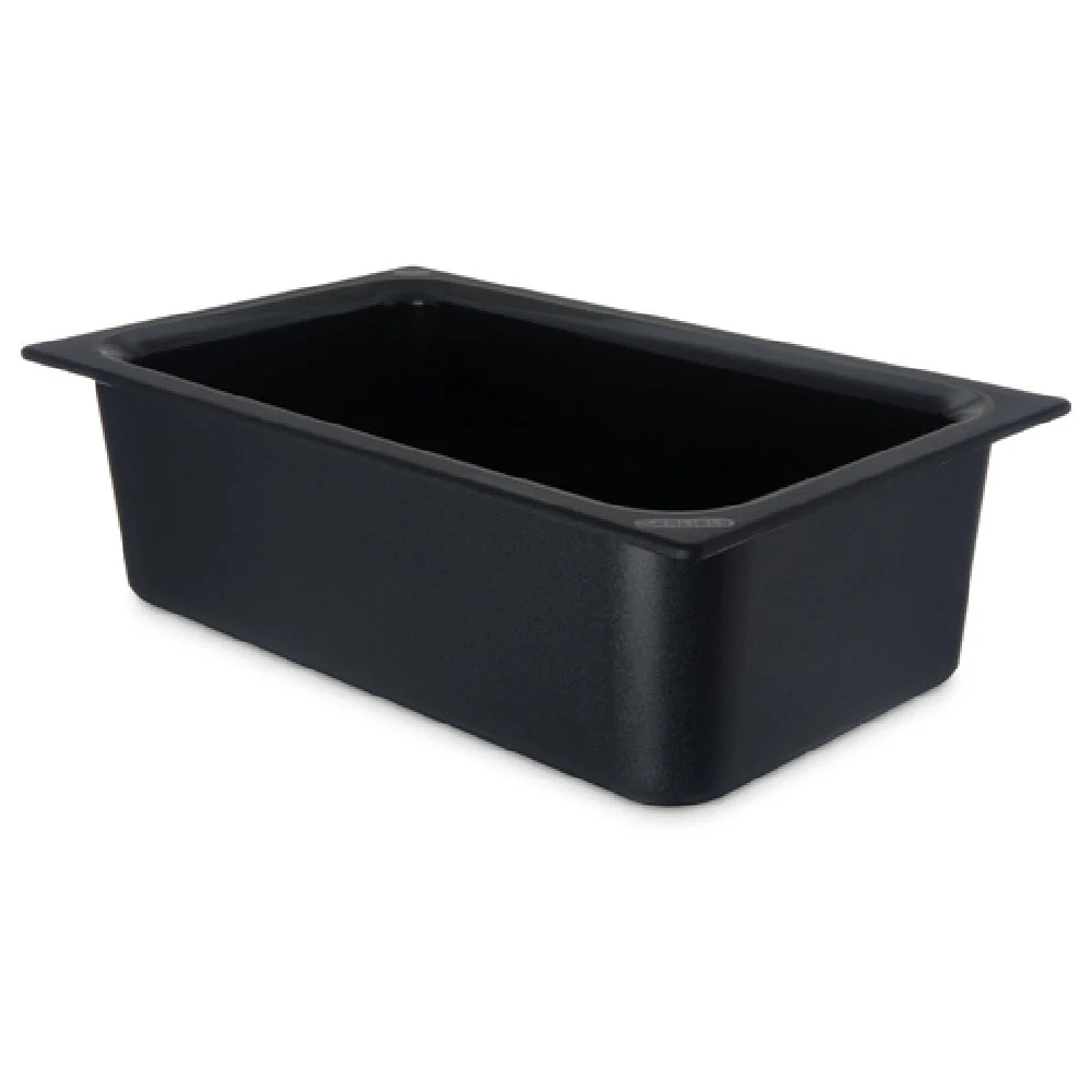 Carlisle CM110003 12.75 Inch Black Food Pan Refrigerant Gel Insulation Dishwashable