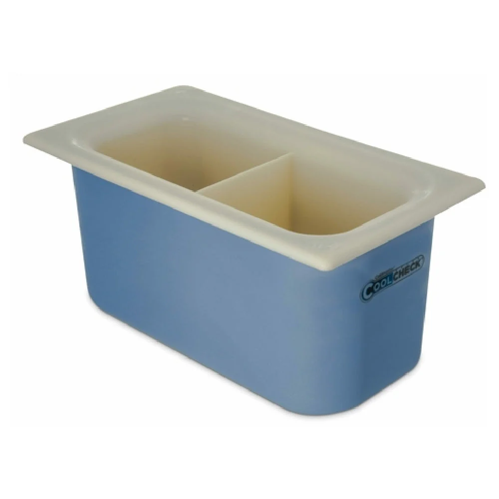 Carlisle CM1103C1402 3.4 Quart Divided Food Pan Color Changing ABS Plastic