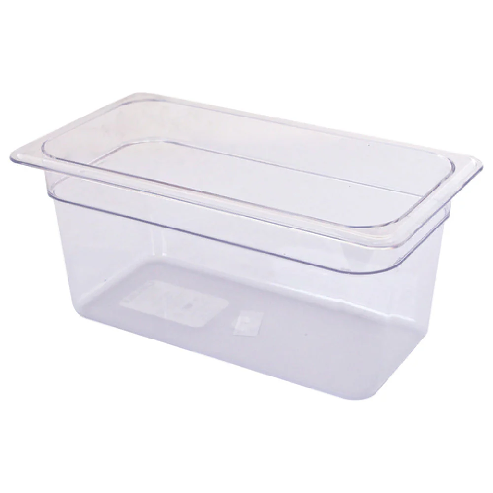 Carlisle 3066007 12-3/4 Inch Clear Polycarbonate Food Pan NSF Approved with Capacity Indicators