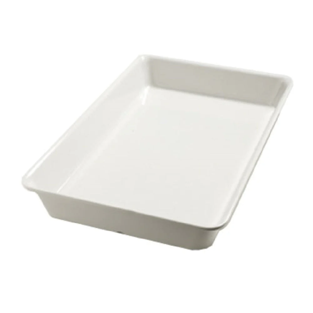 Carlisle 5552237 20 Inch Balsam Displayware Pan Melamine White with Stain Scratch Break Resistance