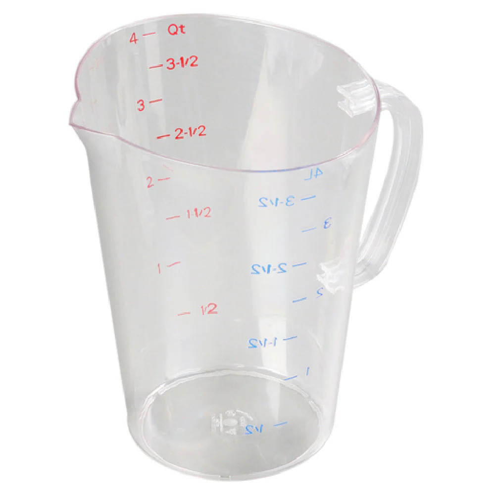 Carlisle 4314507 8.38 Inch 128 Oz Polycarbonate C-Handle Clear Measuring Cup