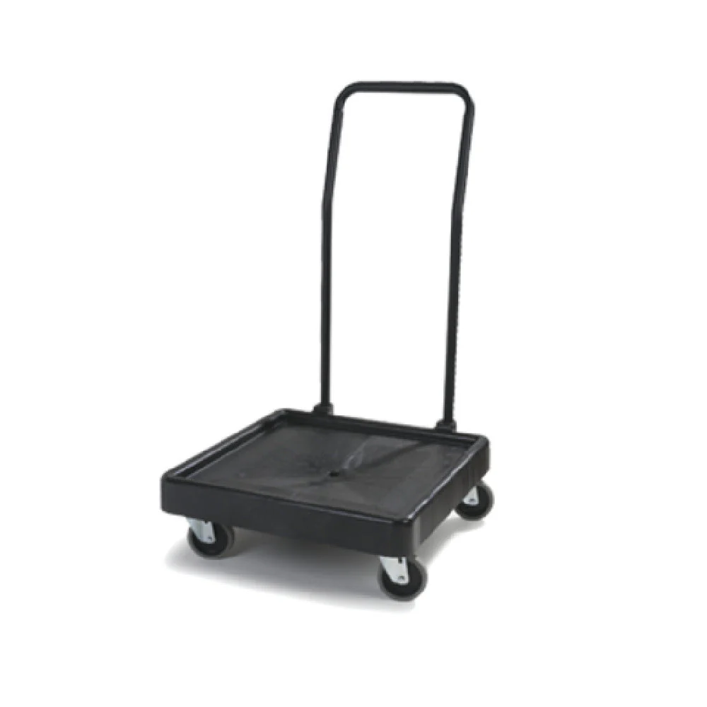 Carlisle C2236H03 22 Inch Polypropylene Dolly with Push Handle Black